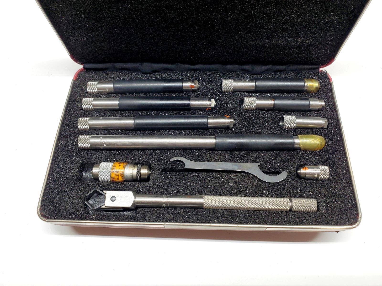Starrett Model 823BZ Inside Micrometer Set 53052, Tubular w/ Case .001 Grad