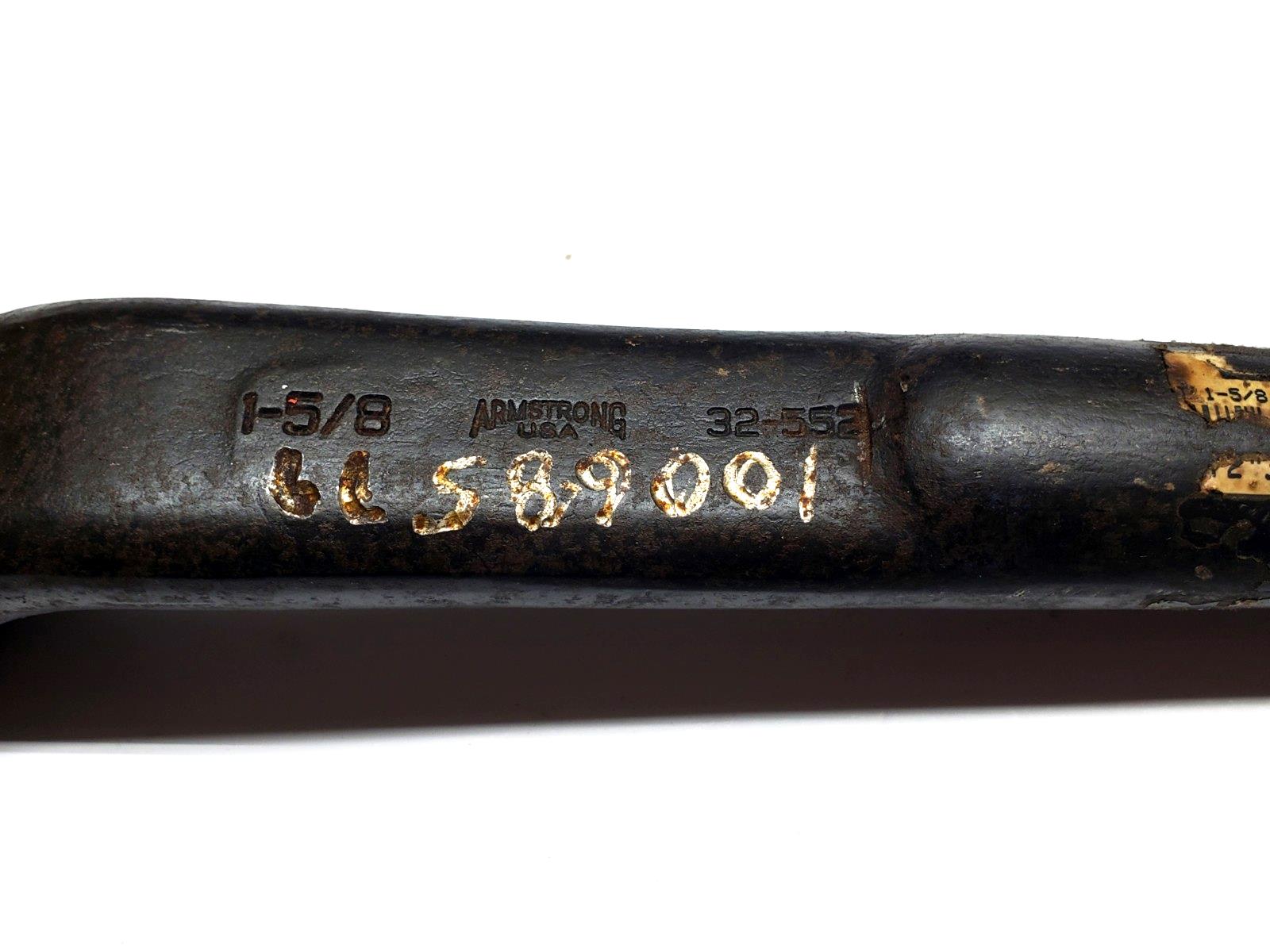 Armstrong 32-552 Extra Heavy 1-5/8 Drop Forged Open End Spud Wrench VG Cond. USA