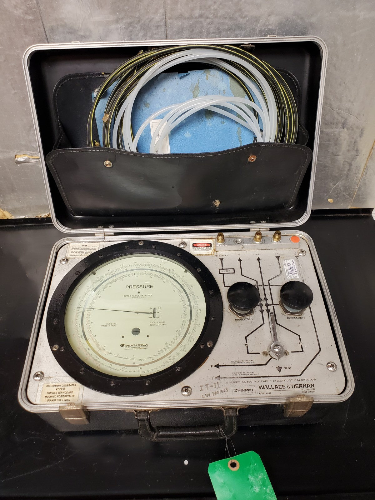 Wallace & Tiernan Series 65-120 Pneumatic Calibrator w/ Prior Calibration Certs
