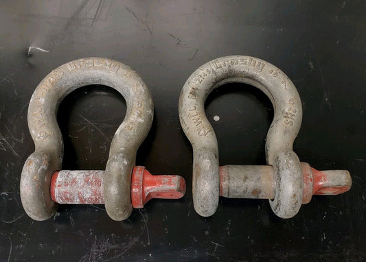 LOT OF 2 Crosby Canada 1" Screw Pin Anchor Shackles 8-1/2 Ton 1018534 G-209