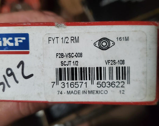 SKF FYT-1/2-RM Flanged Bearing 2 Bolt (Ships Fast From SC)