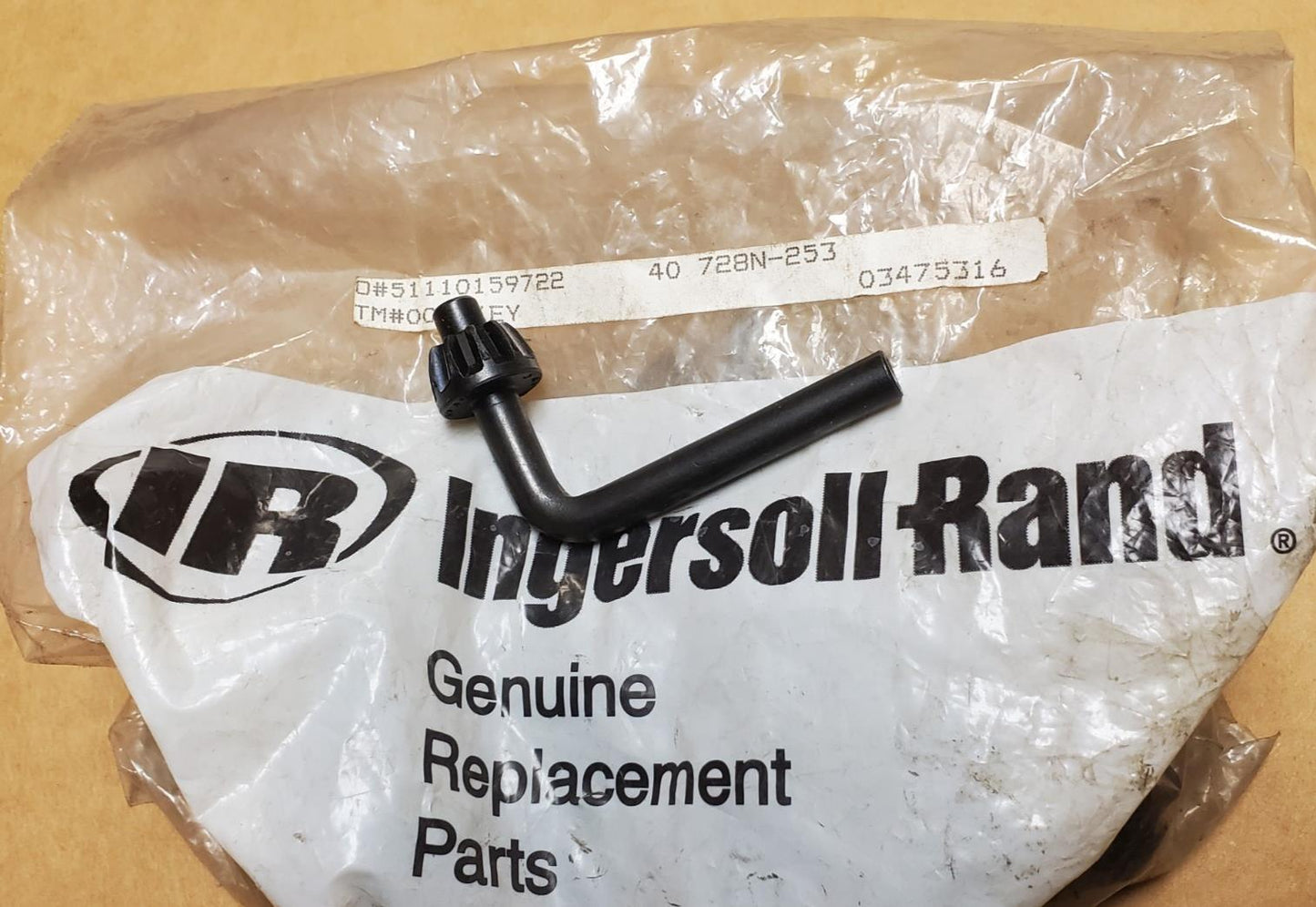 1 ea. Ingersoll-Rand Drill Chuck Key 728N-253 Genuine JACOBS JAPAN