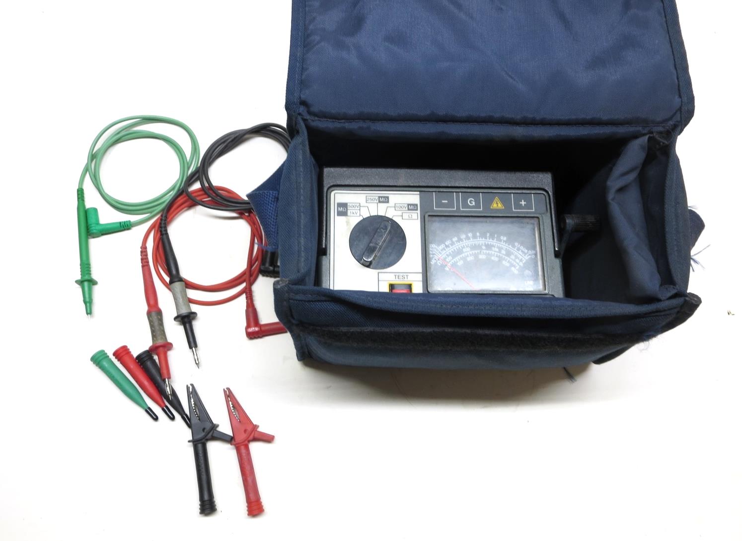 MEGGER 212159 MJ159 Insulation Tester w/ Case, Leads & 2017/2018 Prior Cal. Tag