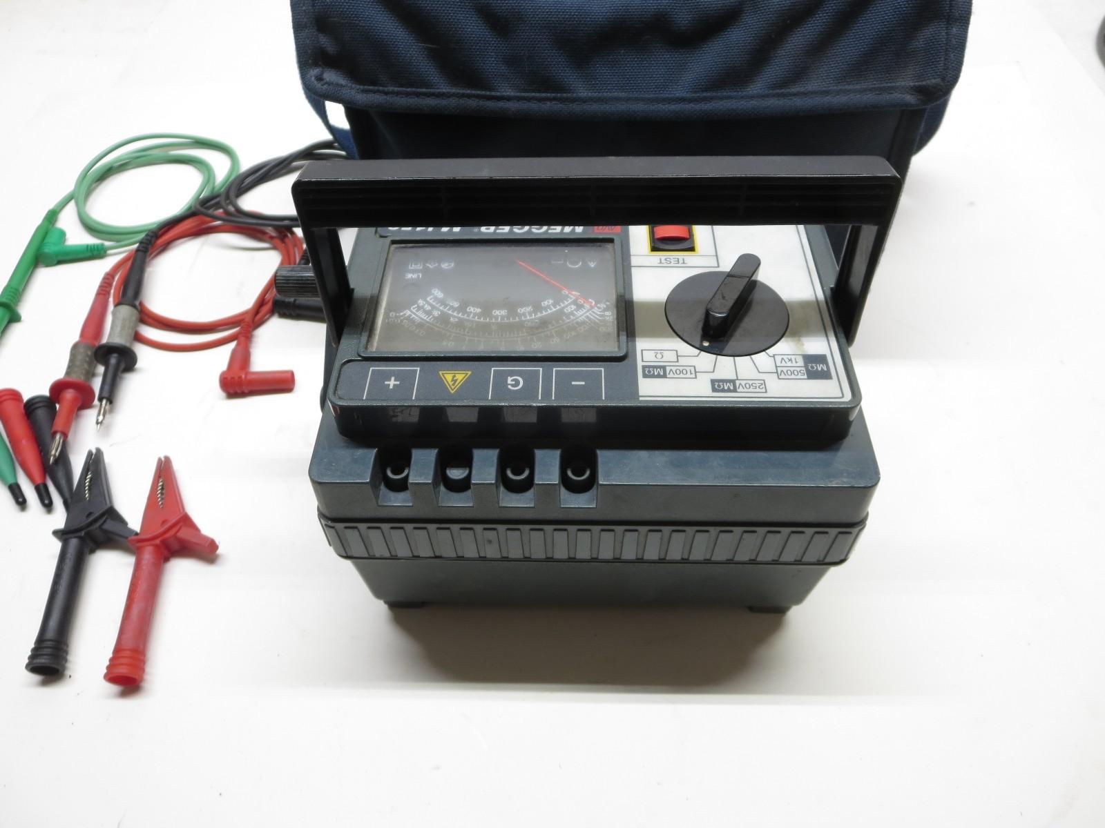 MEGGER 212159 MJ159 Insulation Tester w/ Case, Leads & 2017/2018 Prior Cal. Tag
