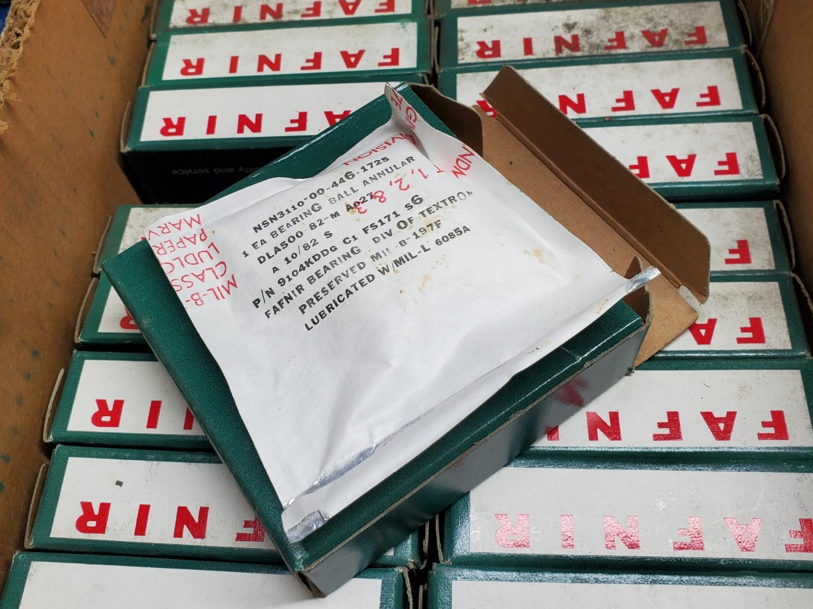 1 ea. Timken 9104KDDG Fafnir New Single Row Ball Bearing - MIL SPEC SEALED