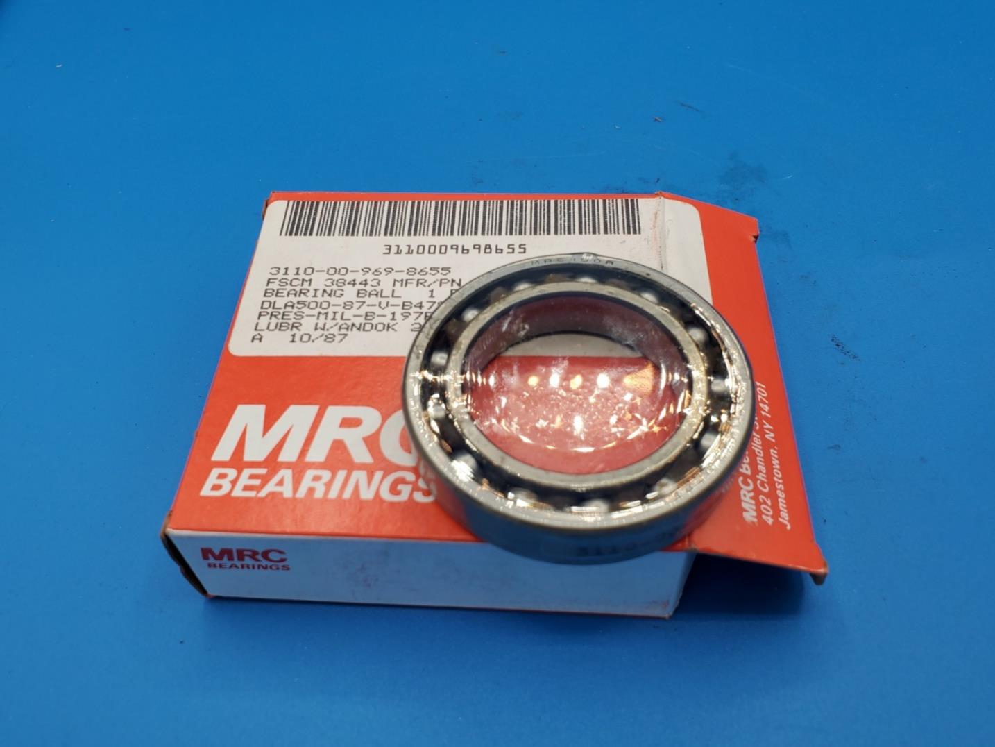 MRC Ball Bearing 1908S MIL SPEC Sealed LUBR W/ ANDOK 260