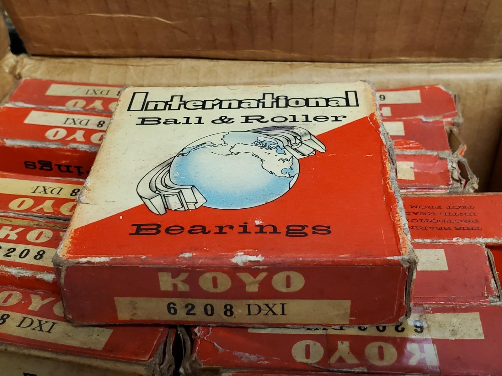 1 EA. Koyo 6208 DX 6208 DXI Ball Bearing Single Rubber Shield / Open 