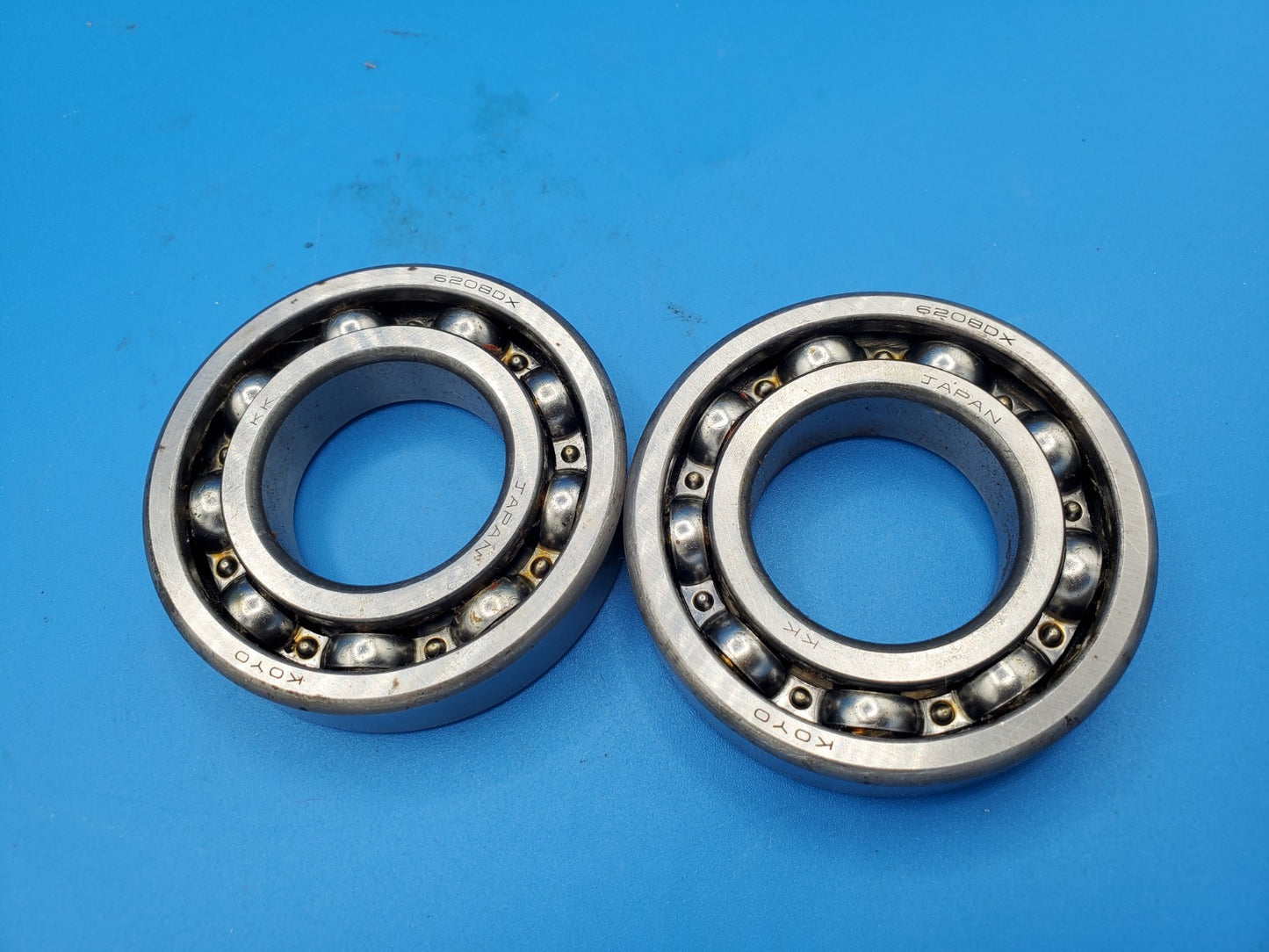 Lot Of (2) Koyo 6208DX 6208 DXI Ball Bearing Single Rubber Shield NOS Japan