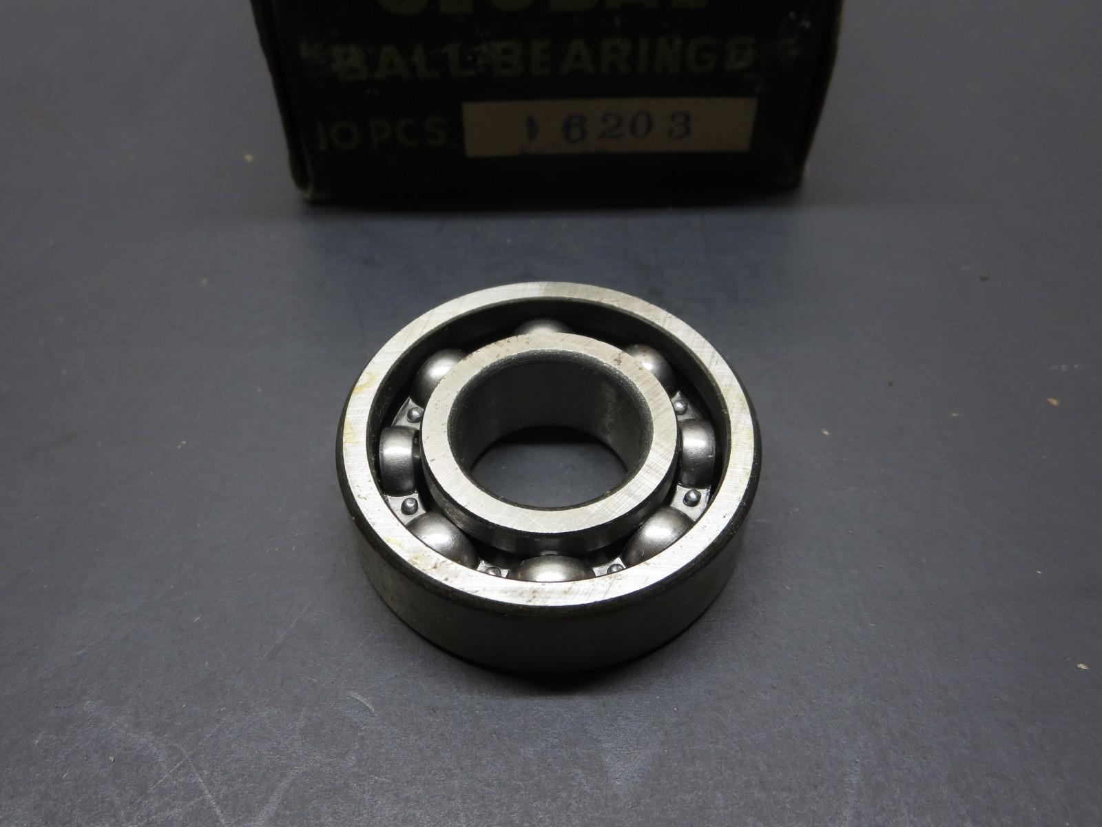 10 PCS GLOBAL 6203 DEEP GROOVE BALL BEARING OPEN NO SEALS 17 X 40 X 12 mm JAPAN
