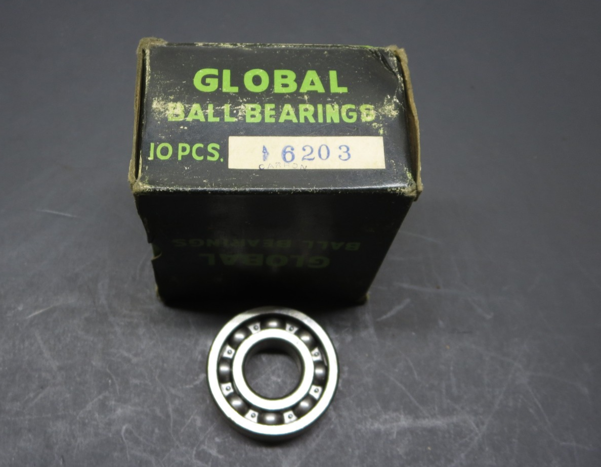10 PCS GLOBAL 6203 DEEP GROOVE BALL BEARING OPEN NO SEALS 17 X 40 X 12 mm JAPAN