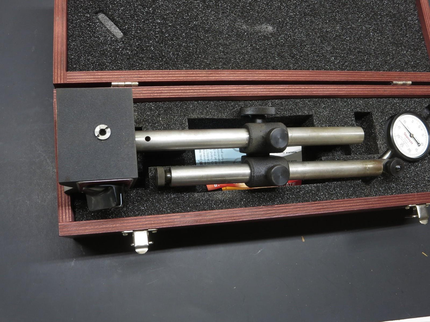 Starrett 659BZ Mag Base W/ 25-131 Indicator And Case p/n 55948 USA