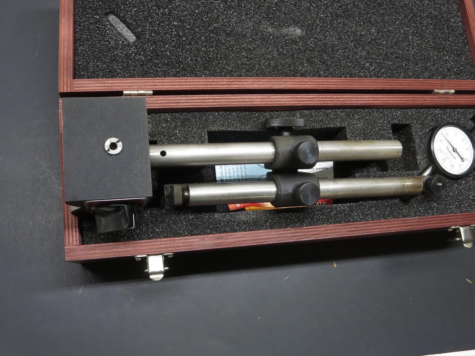 Starrett 659BZ Mag Base W/ 25-131 Indicator And Case p/n 55948 USA