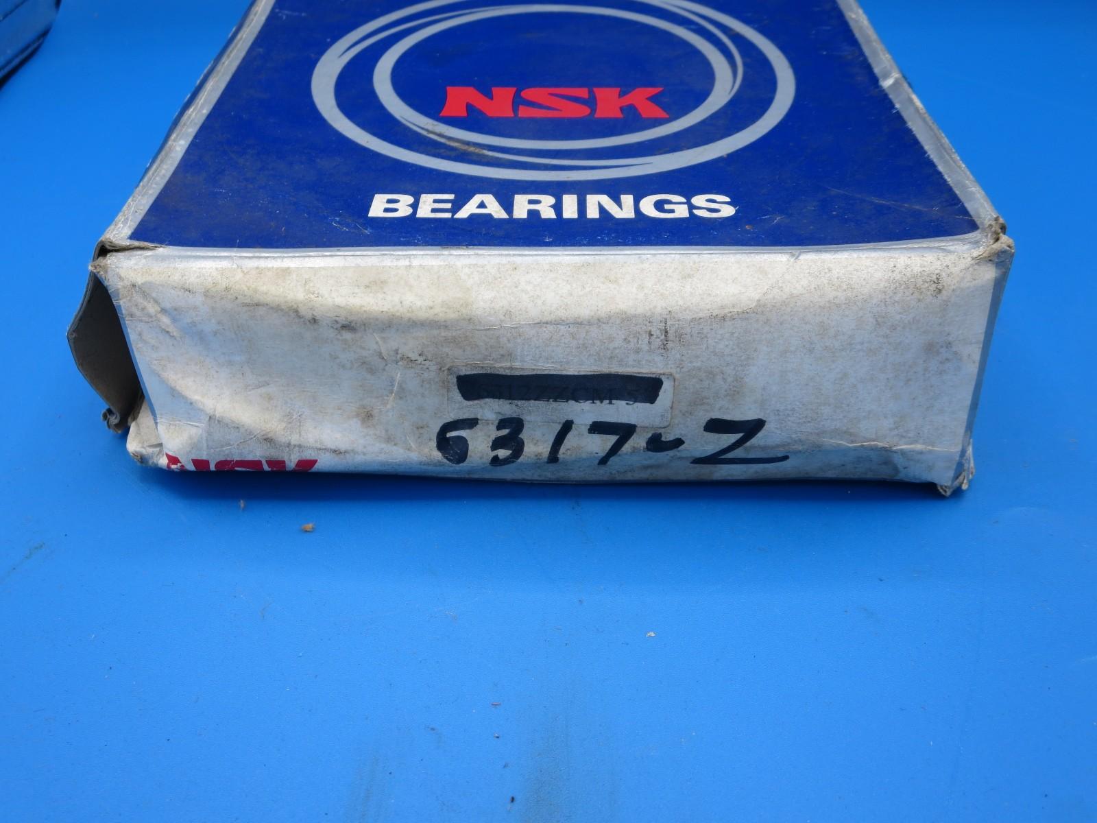 NSK 6317Z Bearing New in Box 6317-Z Single Shield Japan