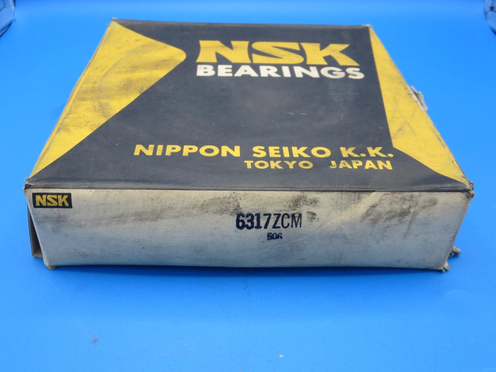 NSK 6317ZCM Bearing New in Box 6317-Z CM Single Shield Tokyo Japan