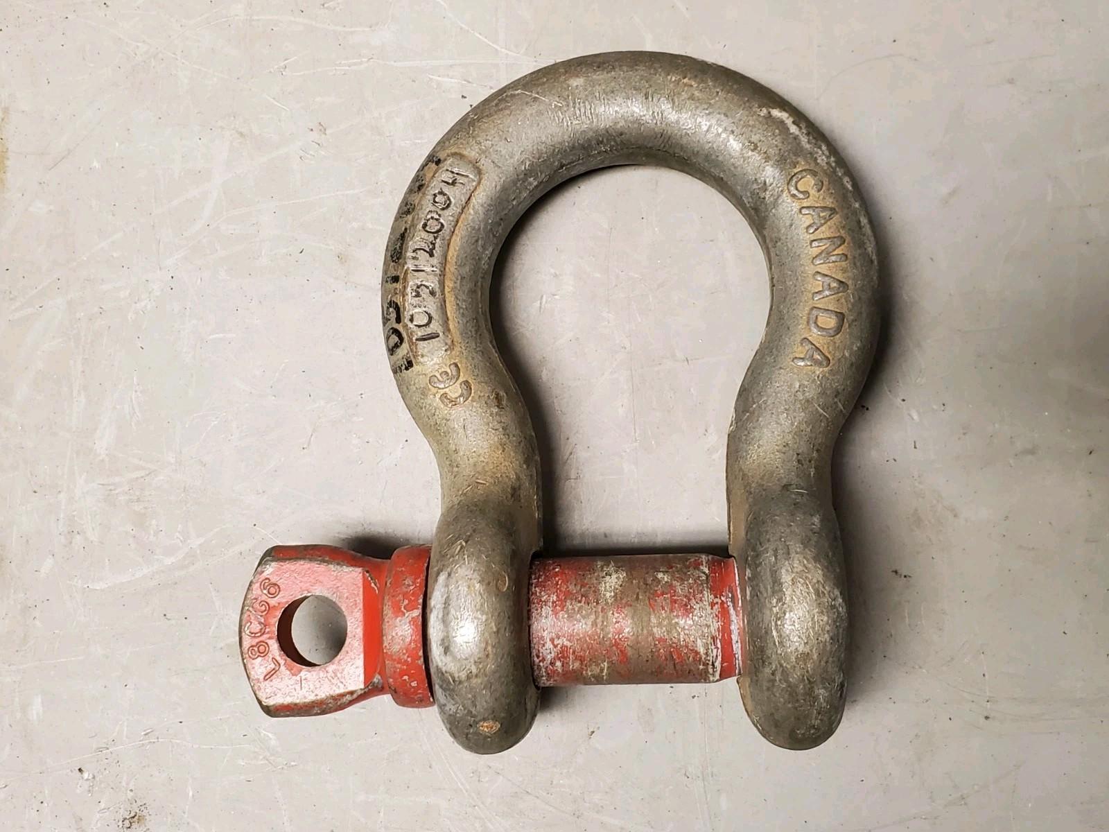 Crosby 1 in. Screw Pin Anchor Shackle 8-1/2 Ton 1018534 G-209 Canada