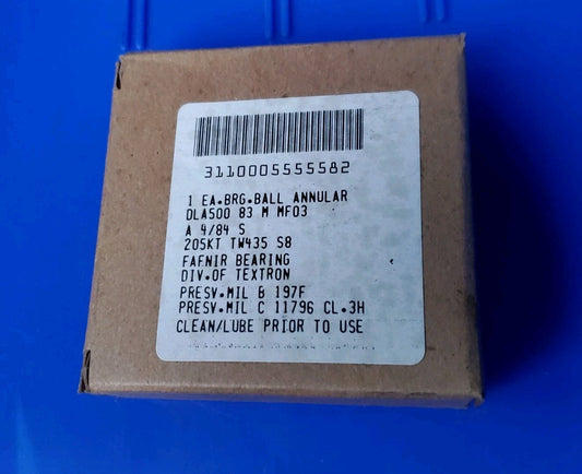 New MIL-Sealed 205KT Fafnir New Single Row Ball Bearing