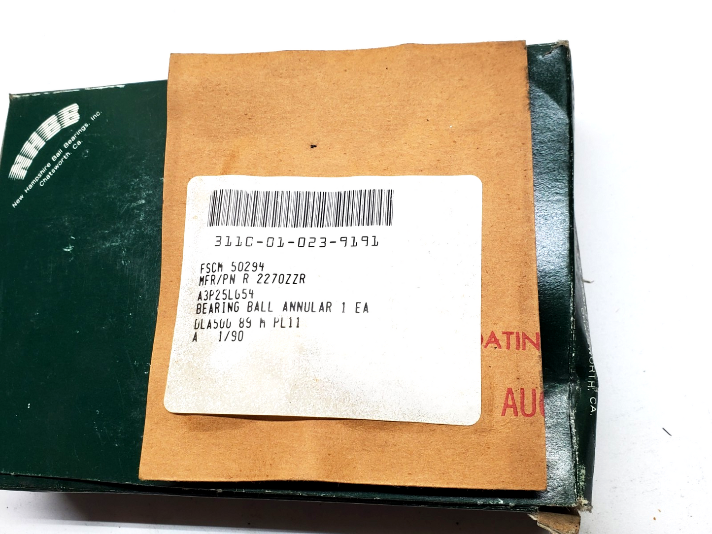 NHBB R2270ZZR A3P25LG54 Precision Deep Groove Ball Bearing New