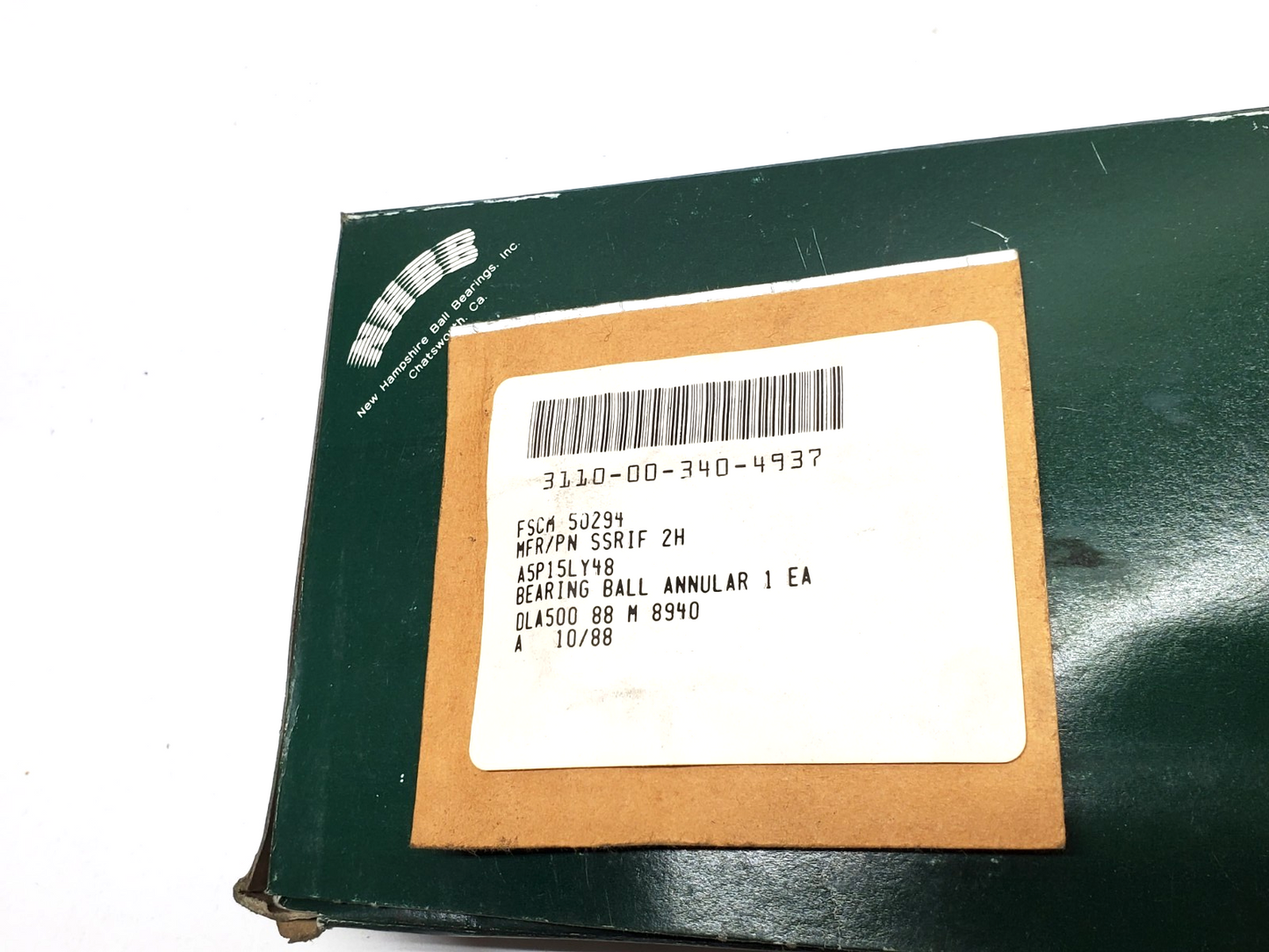 NHBB SSRIF 2H A5P15LY48  Ball Bearing Annular Precision USA SSRIF2HA5P15LY48