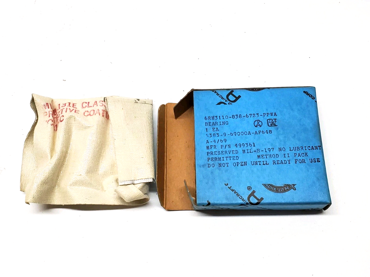 1 ea. Pratt & Whitney JT8D Jet Engine Bearing P/N 499361 NOS 1969 Aviation