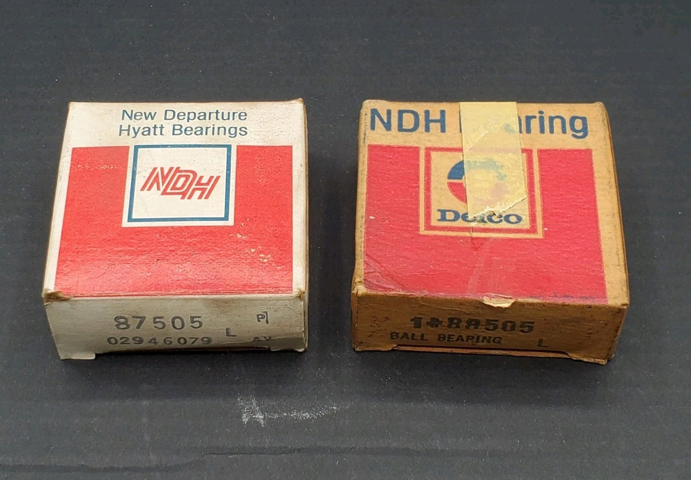 LOT OF 2 PCS NDH DELCO 87505 And 88505 BALL BEARING
