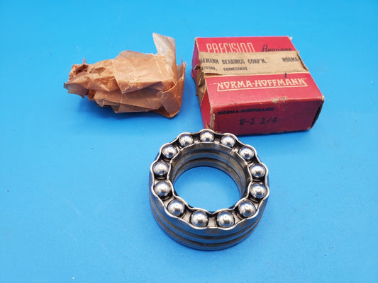 W-1 1/4 Norma Hoffman Thrust Ball Bearing NOS 1-1/4 in. USA