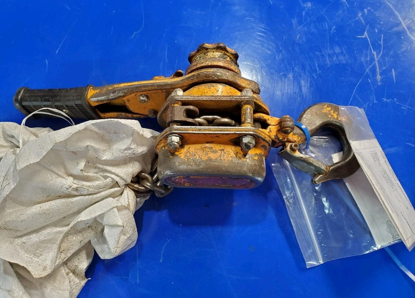 1 ea. Harrington LB015-10 Lever Hoist 3,000 lb Capacity 10 Ft Lift W/ Load Cert.