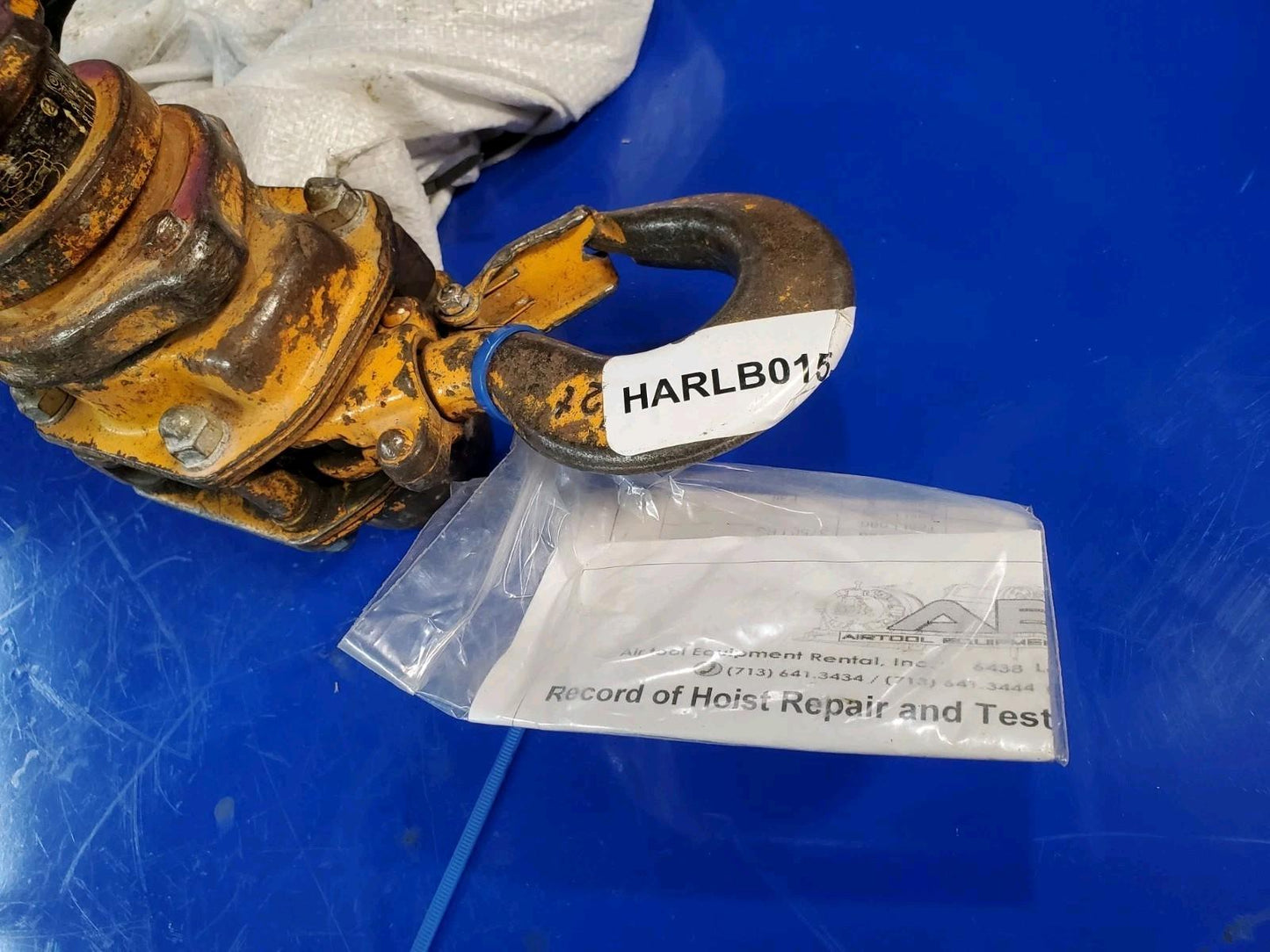1 ea. Harrington LB015-10 Lever Hoist 3,000 lb Capacity 10 Ft Lift W/ Load Cert.