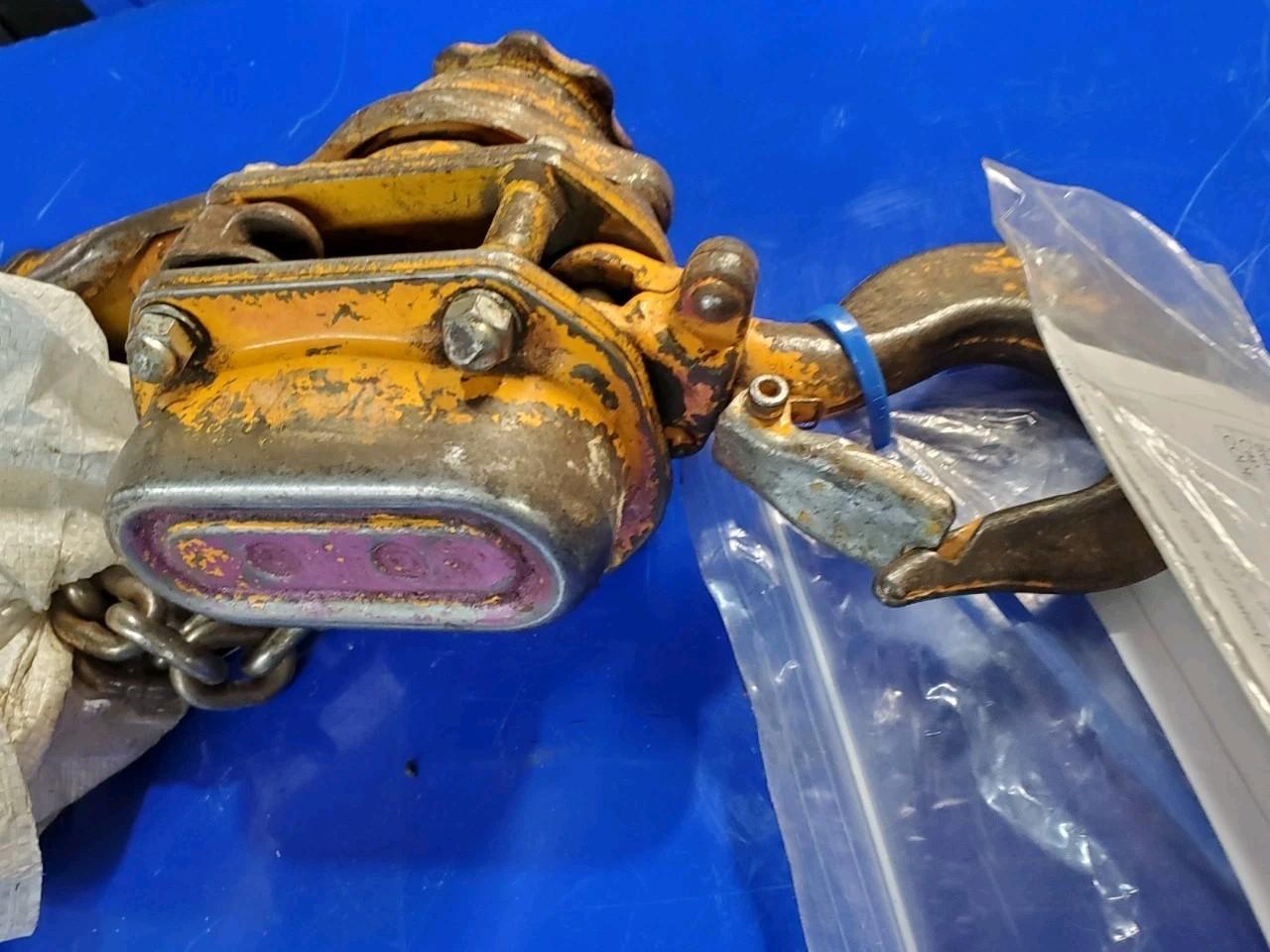 1 ea. Harrington LB015-10 Lever Hoist 3,000 lb Capacity 10 Ft Lift W/ Load Cert.