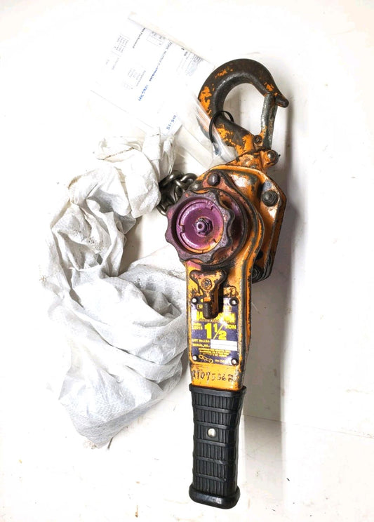 1 ea. Harrington LB015-15 Lever Hoist 3,000 lb Capacity 15 Ft Lift W/ Load Cert