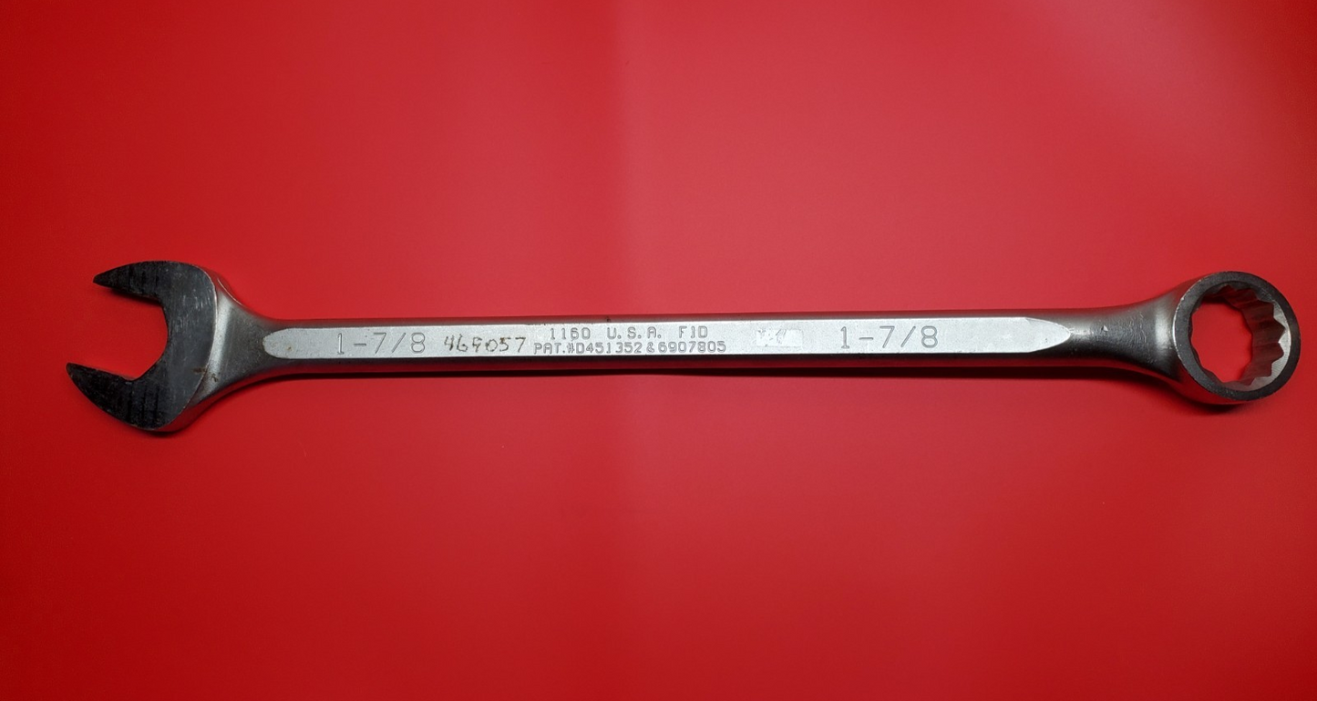 Wright Tool 1-7/8" Combination Wrench 1160 WRIGHTGRIP 12-Pt Made IN USA