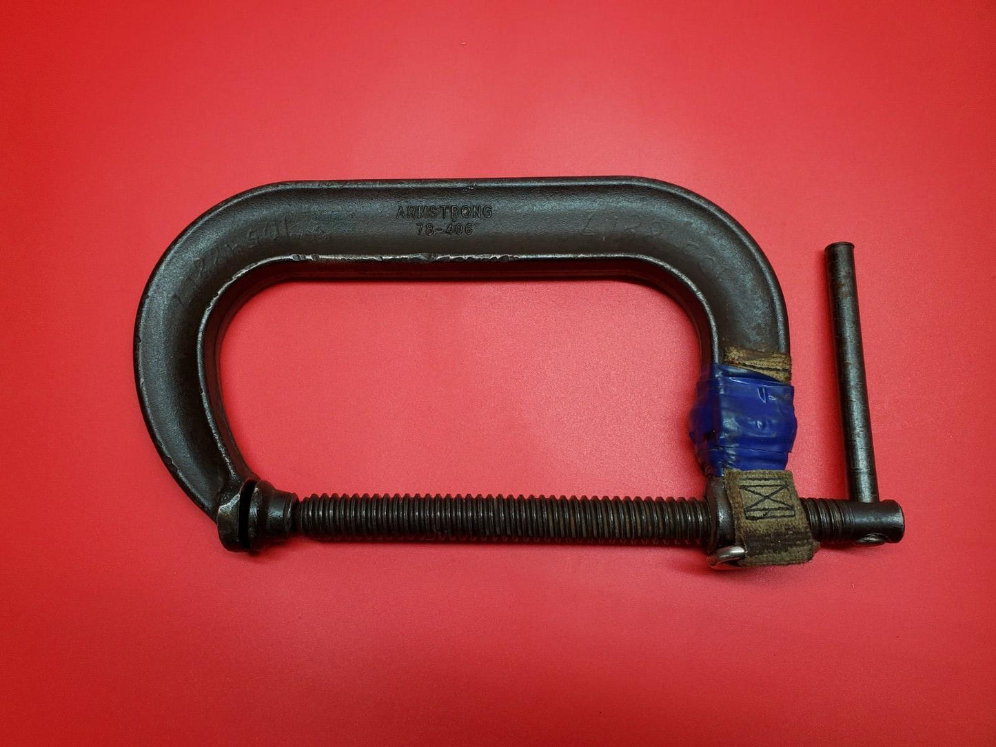 Armstrong 78-406 C-Clamp 6" Deep Throat Full Screw w/ Tool Tether USA