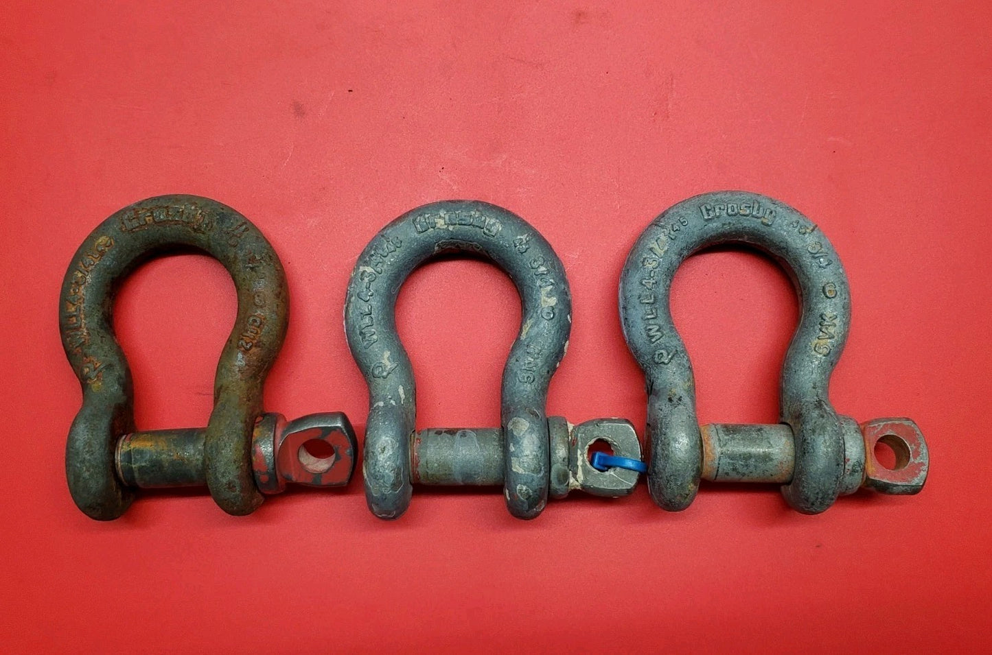 LOT OF 3 ea. Crosby 3/4" Screw Pin Shackles 4-3/4 ton G-209 S-209 1018491