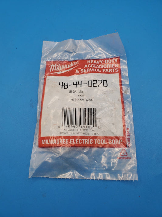 Milwaukee 48-44-0270 16 Gauge Replacement Die for Milwaukee Nibbler 6890