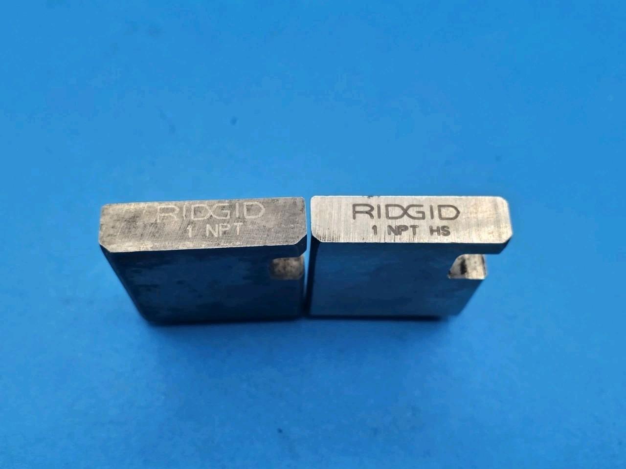 LOT OF 2 PCS RIDGID PIPE THREADING DIES 1" NPT HS 12R #2 & #4