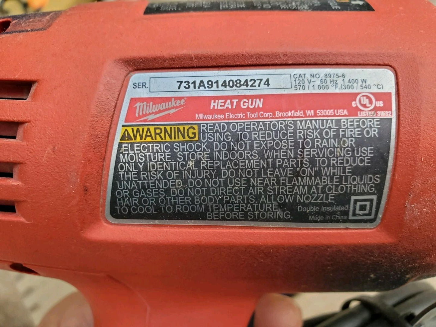 Milwaukee 8975-6 Dual Temperature Heat Gun w/ Lanyard