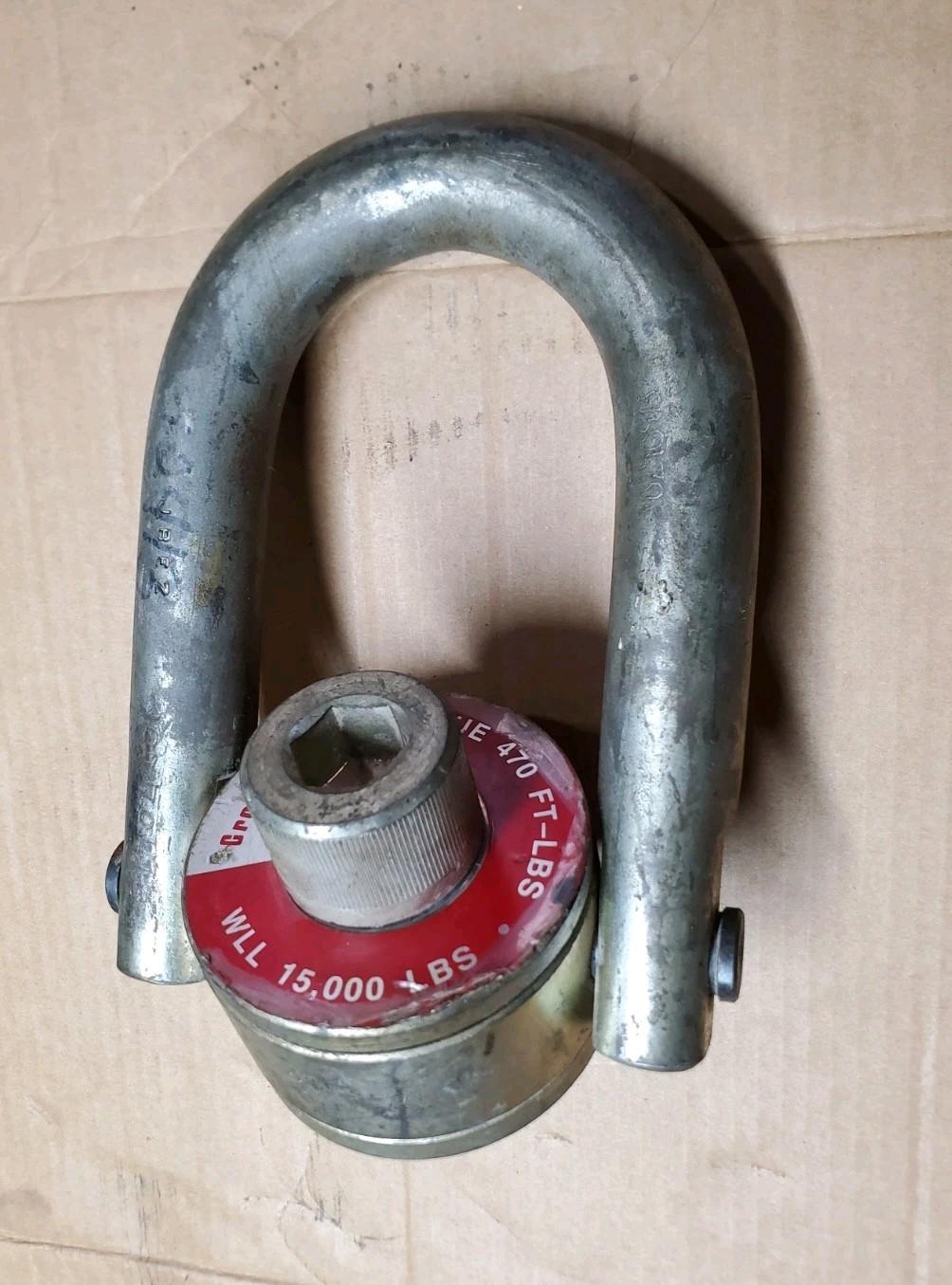 Crosby Swivel Hoist Ring WLL 15,000 LB 1016975 HR-125