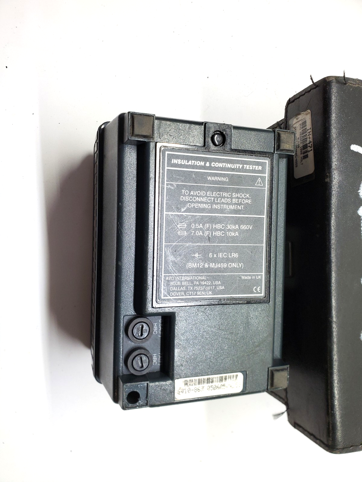MEGGER MJ159 Insulation Tester w/ Case (Crank Won't Move Needle)