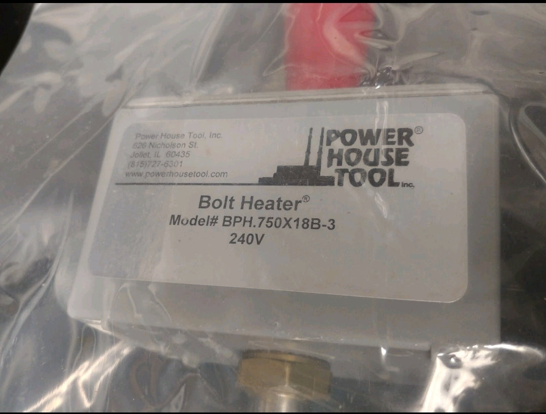 Power House Tool Inc. Standard Bolt Heater Model # BPH.750X18B-3 (.749" x 18").