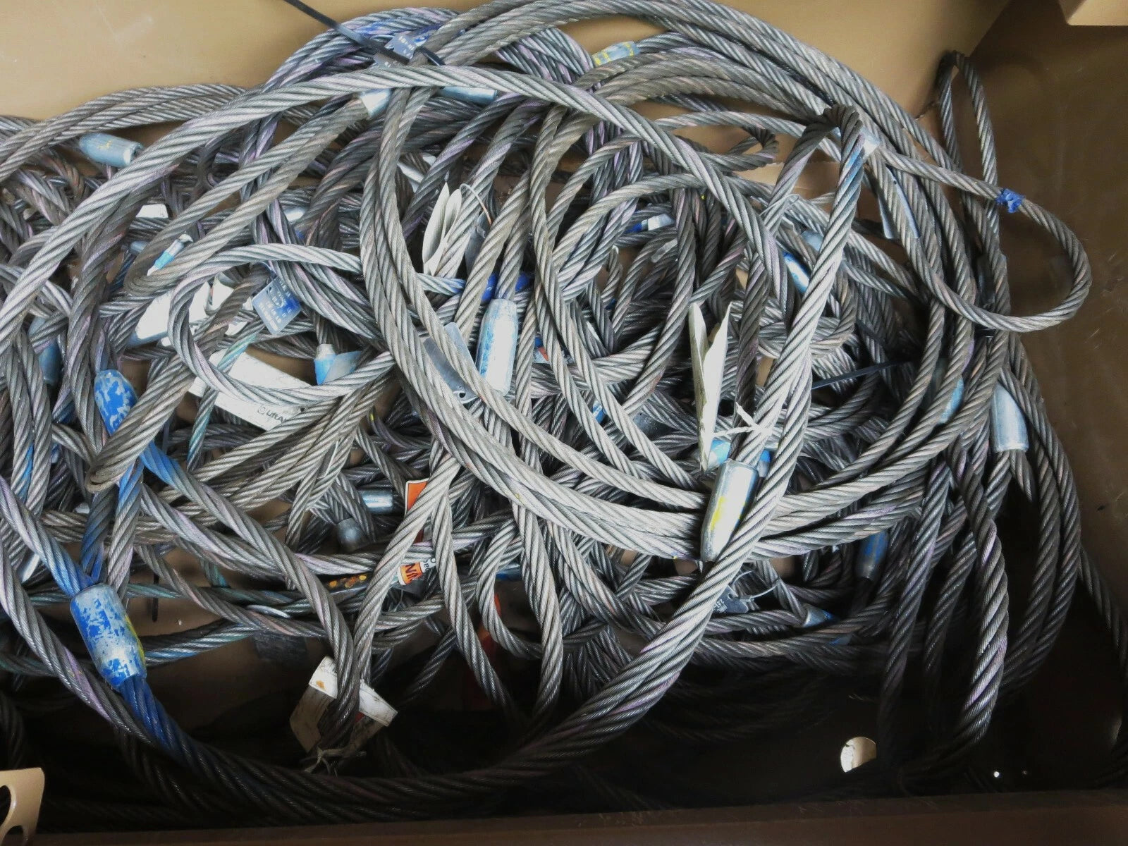 Wire Rope Slings 1/2 &amp; 5/8" Large LOT of 43 Lift-All Chokers Domestic USA Made