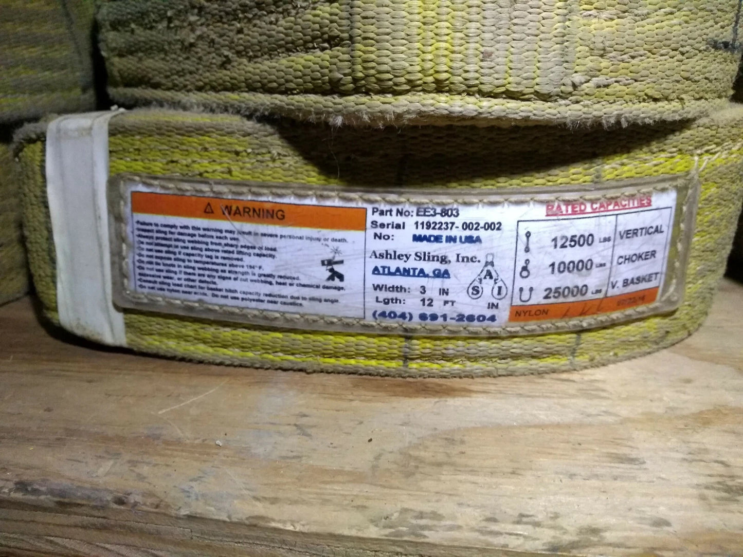 Large Lot of 87 ea Domestic Nylon Slings Ashley, Liftall, 2,3,4 ply &amp; 2,3,4 in.