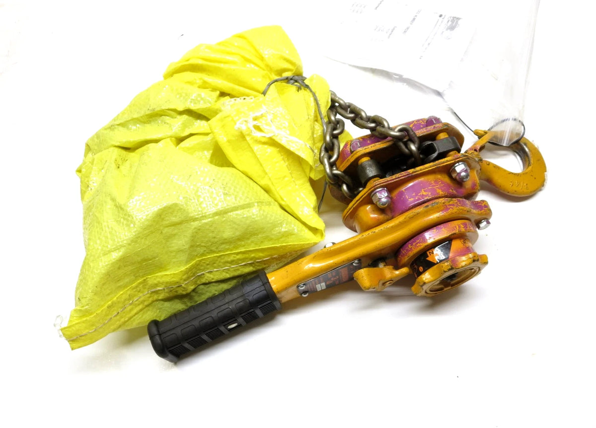 1 EA. Harrington LB008-10 3/4 ton Lever Chain Hoist 10 Ft Lift W/ Load Cert.
