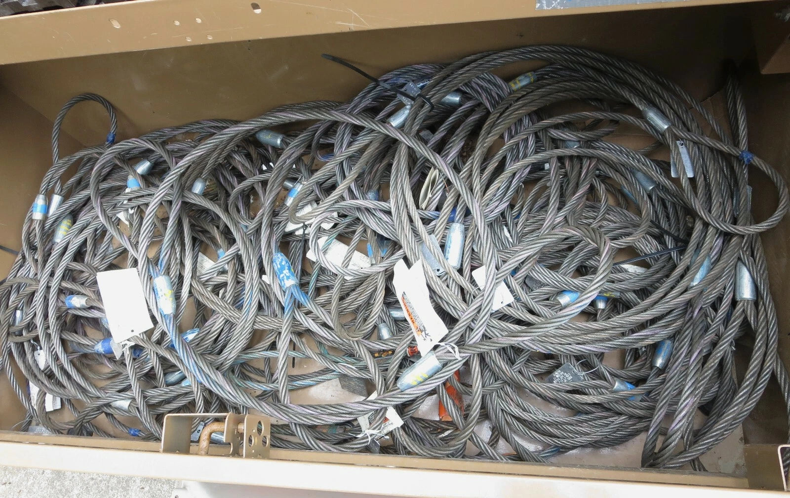 Wire Rope Slings 1/2 &amp; 5/8" Large LOT of 43 Lift-All Chokers Domestic USA Made