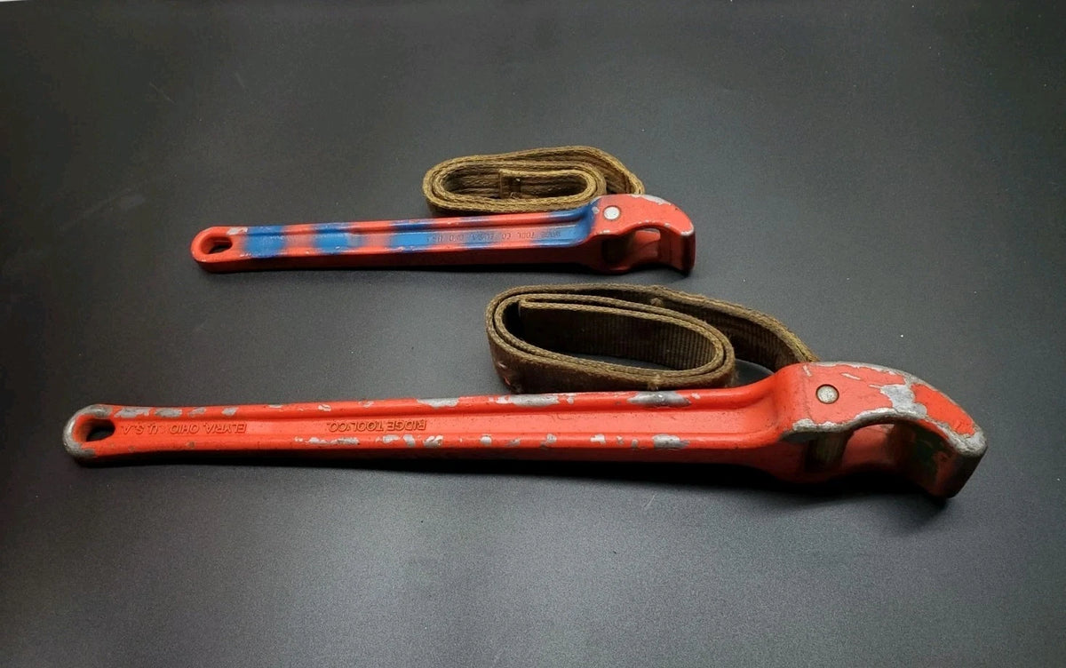 RIDGID no. 2 And no. 5 Strap Wrench Set Made In USA
