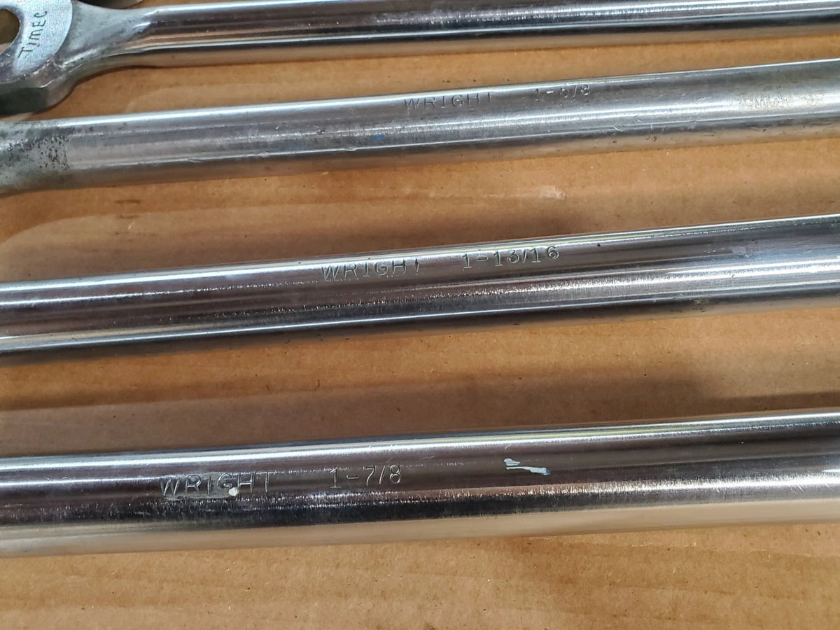 Wright Tool Combination Wrench 5 Piece Shop Set 1-3/8 to 1-7/8 in USA