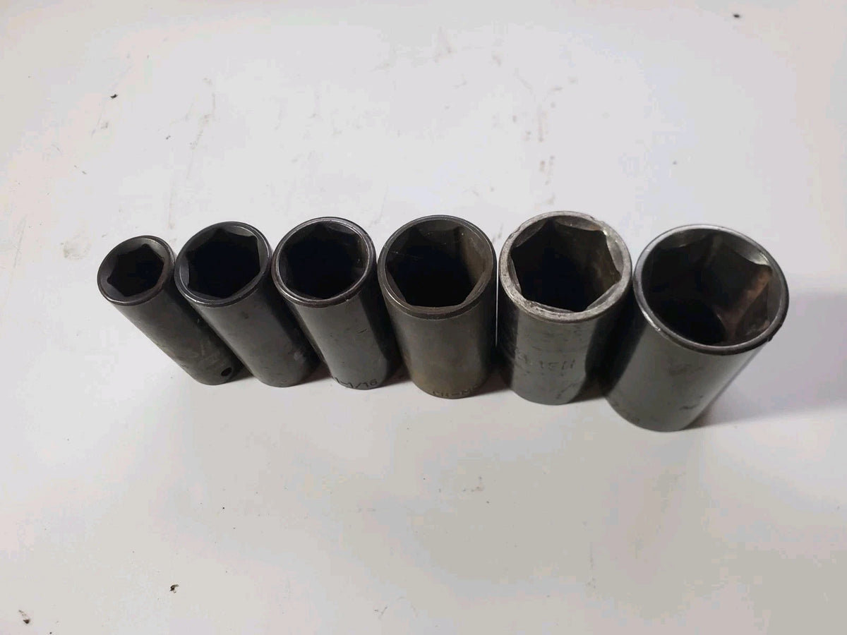 6-PCS GearWrench 3/4 to 1-7/16 Deep Impact Socket Set 1/2 Drive