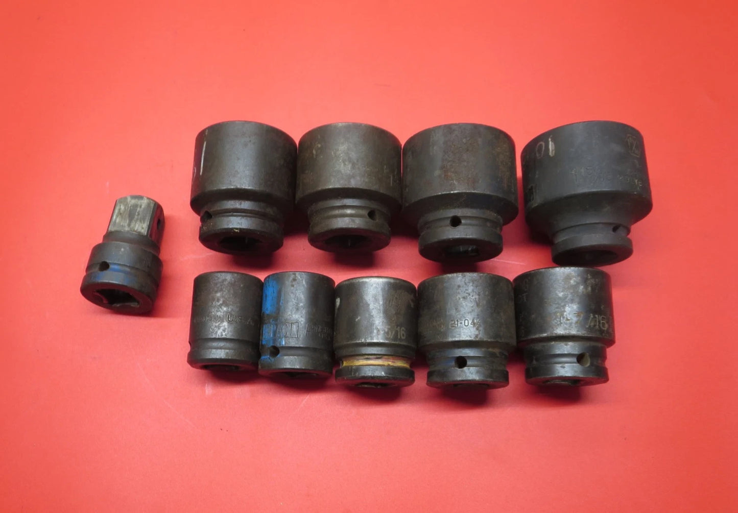 Armstrong, Wright, GW, GP 3/4 Drive Impact Socket Set 10 pcs 7/8 to1-15/16 in.