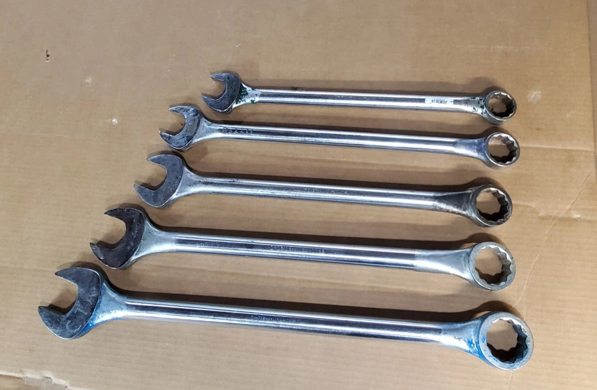 Wright Tool Combination Wrench 5 Piece Shop Set 1-3/8 to 1-7/8 in USA