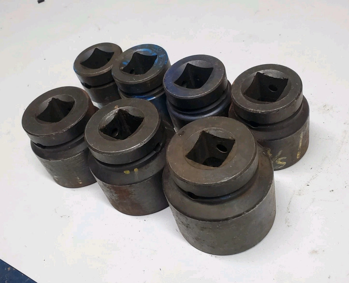 7-PC WRIGHT TOOL Impact Socket Set 1 in. Drive 1 in. To 2-1/8 in. USA