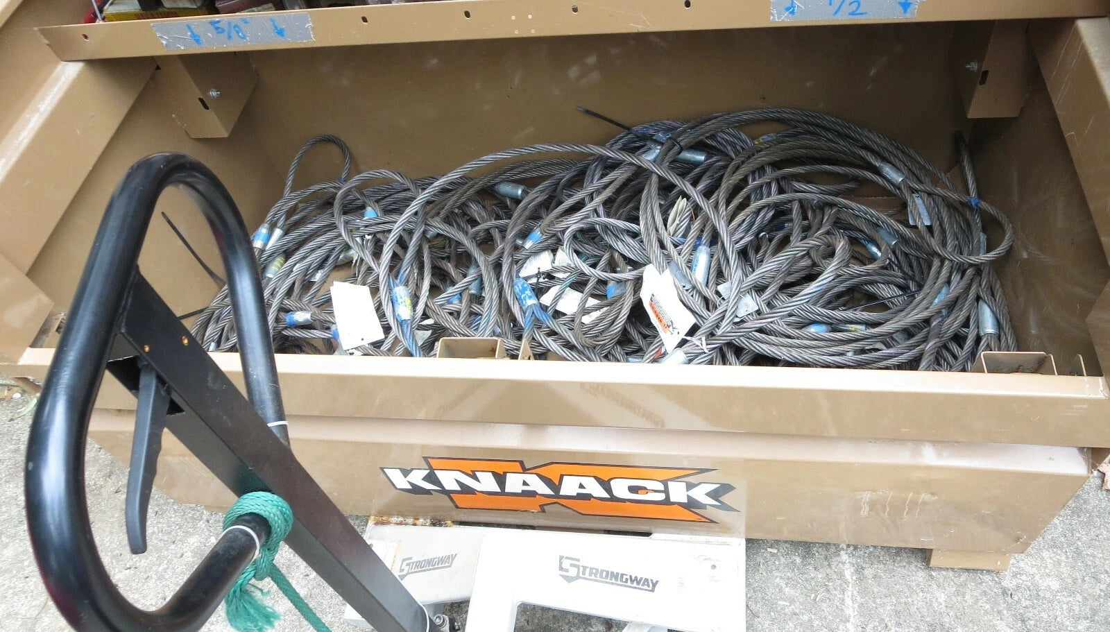 Wire Rope Slings 1/2 &amp; 5/8" Large LOT of 43 Lift-All Chokers Domestic USA Made