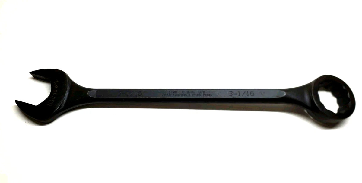 Wright Tool 3-1/16" 1196 WRIGHTGRIP 2.0 Black Combination Wrench Pat'd NOS USA